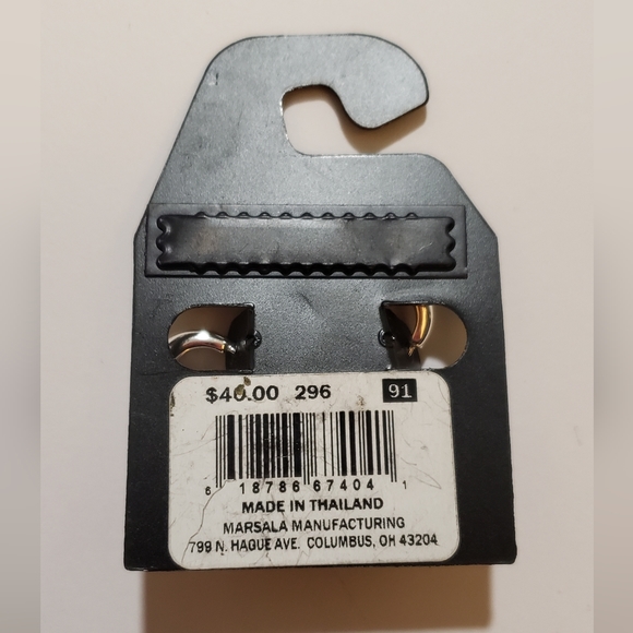 Madisynn Genuine Sterling Silver Hanging Clasp Earrings NEW WITH TAGS NWT - Picture 2 of 2